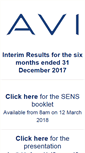 Mobile Screenshot of annualreport2010.avi.co.za