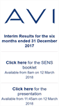 Mobile Screenshot of annualreport2009.avi.co.za